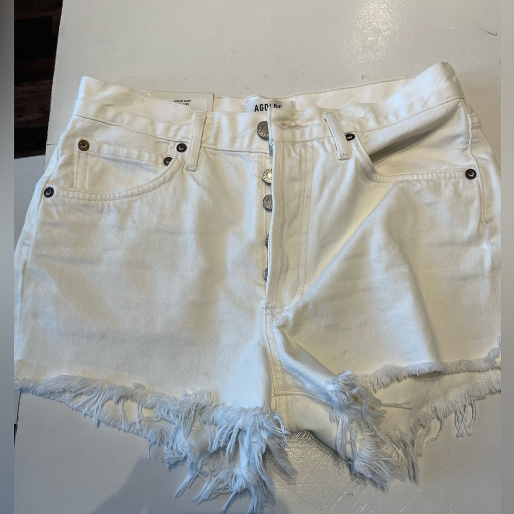 Agolde white jeans shorts. Never been worn